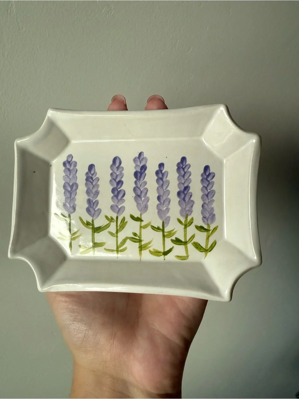 Handmade Lavender Ceramic Jewelry Trinket Tray